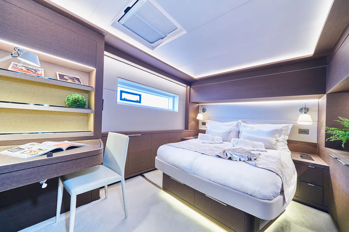 Cabin on Adriatic Dragon, a Lagoon 77 catamaran at Split, Croatia