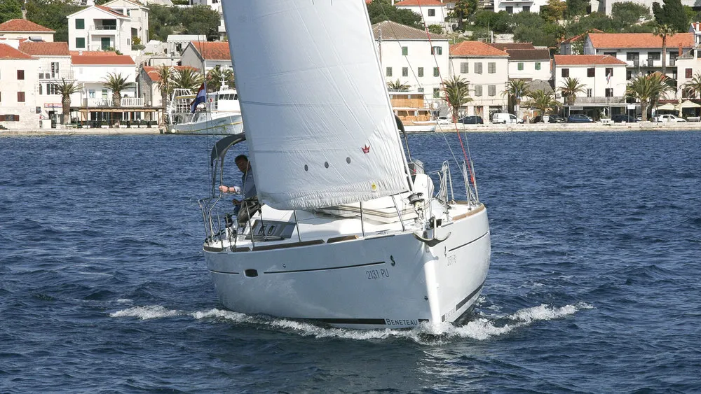 Exterior view of LL Skyhawk, a Beneteau Oceanis 34.2 sailboat at Grad Pula, Croatia