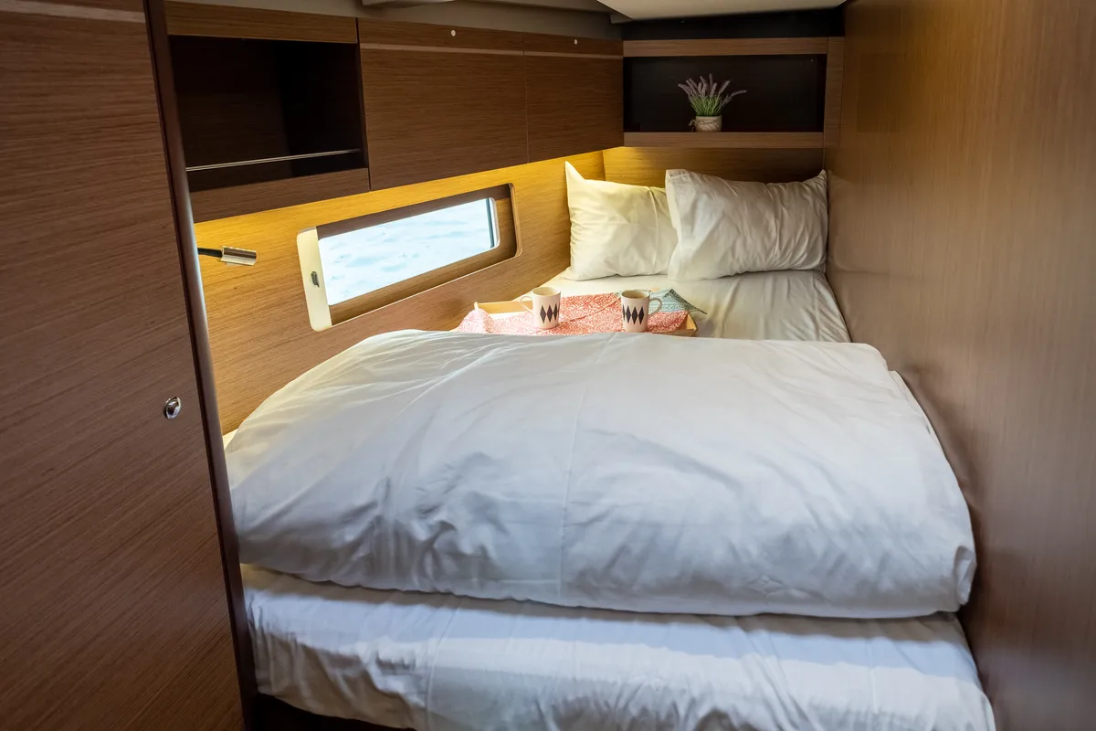 Cabin on July, a Beneteau Oceanis 46.1 sailboat at Municipal Unit of Lefkada, Greece
