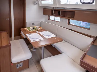 Salon of July, a Beneteau Oceanis 46.1 sailboat at Municipal Unit of Lefkada, Greece