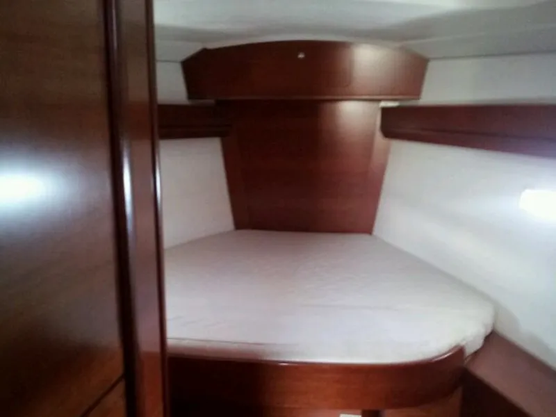 Cabin on Galatea, a Dufour 405 sailboat at Piombino, Italy
