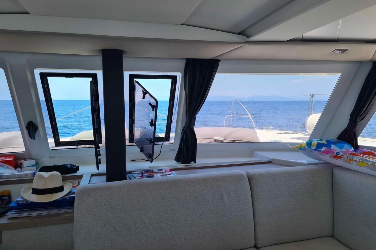 LUCIA 69, a Fountaine Pajot Lucia 40 catamaran at Municipal Unit of Lefkada, Greece