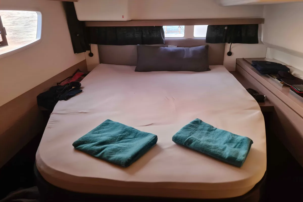 LUCIA 69, a Fountaine Pajot Lucia 40 catamaran at Municipal Unit of Lefkada, Greece