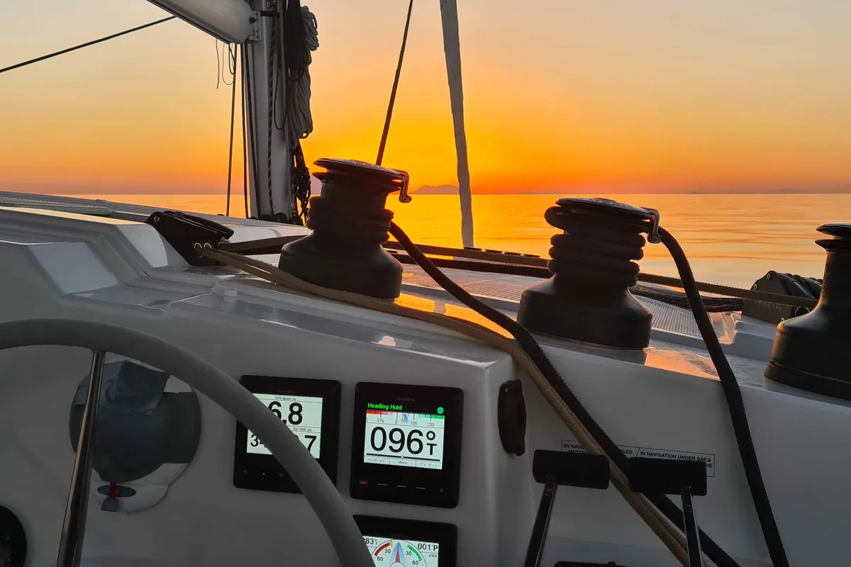 LUCIA 69, a Fountaine Pajot Lucia 40 catamaran at Municipal Unit of Lefkada, Greece