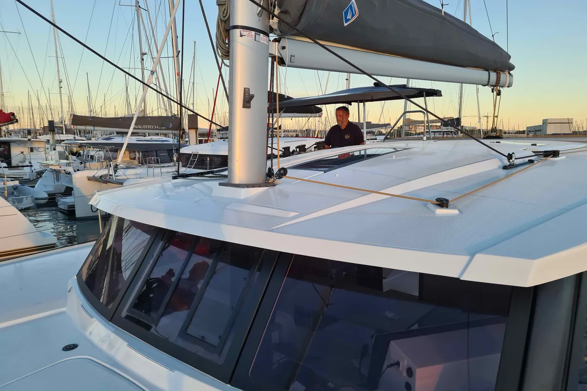 LUCIA 69, a Fountaine Pajot Lucia 40 catamaran at Municipal Unit of Lefkada, Greece