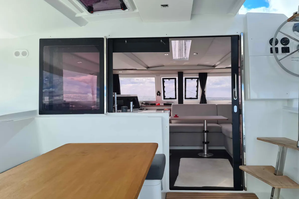 LUCIA 69, a Fountaine Pajot Lucia 40 catamaran at Municipal Unit of Lefkada, Greece