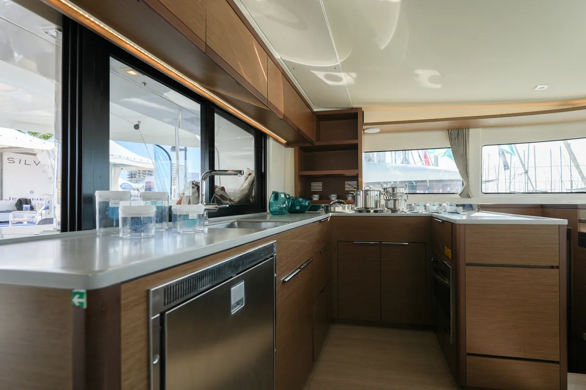 Galley of Barone, a Lagoon 46 catamaran at Salerno, Italy