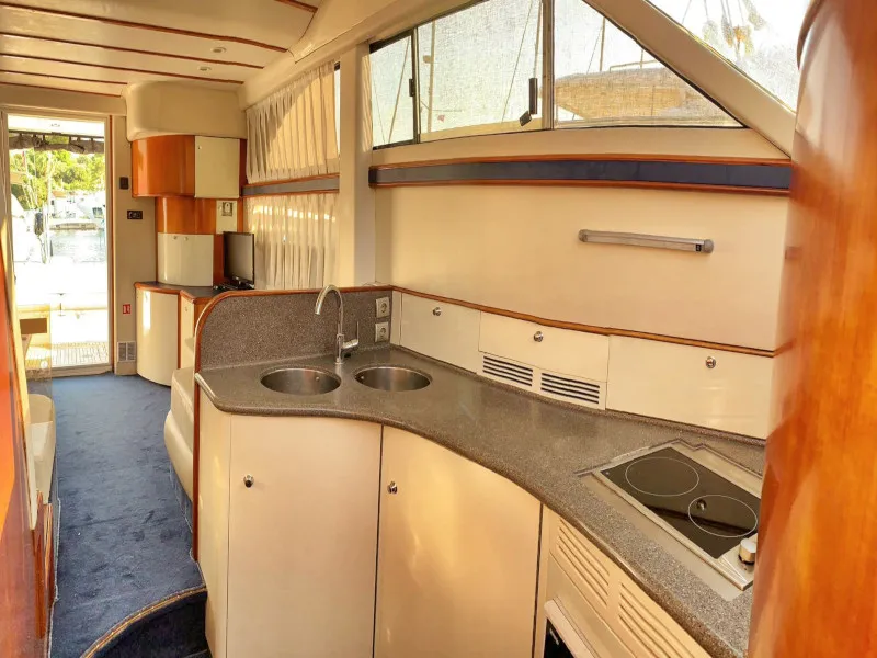 Galley of Julia, a Fairline Boats Fairlane Phantom 40 motorboat at Primošten, Croatia