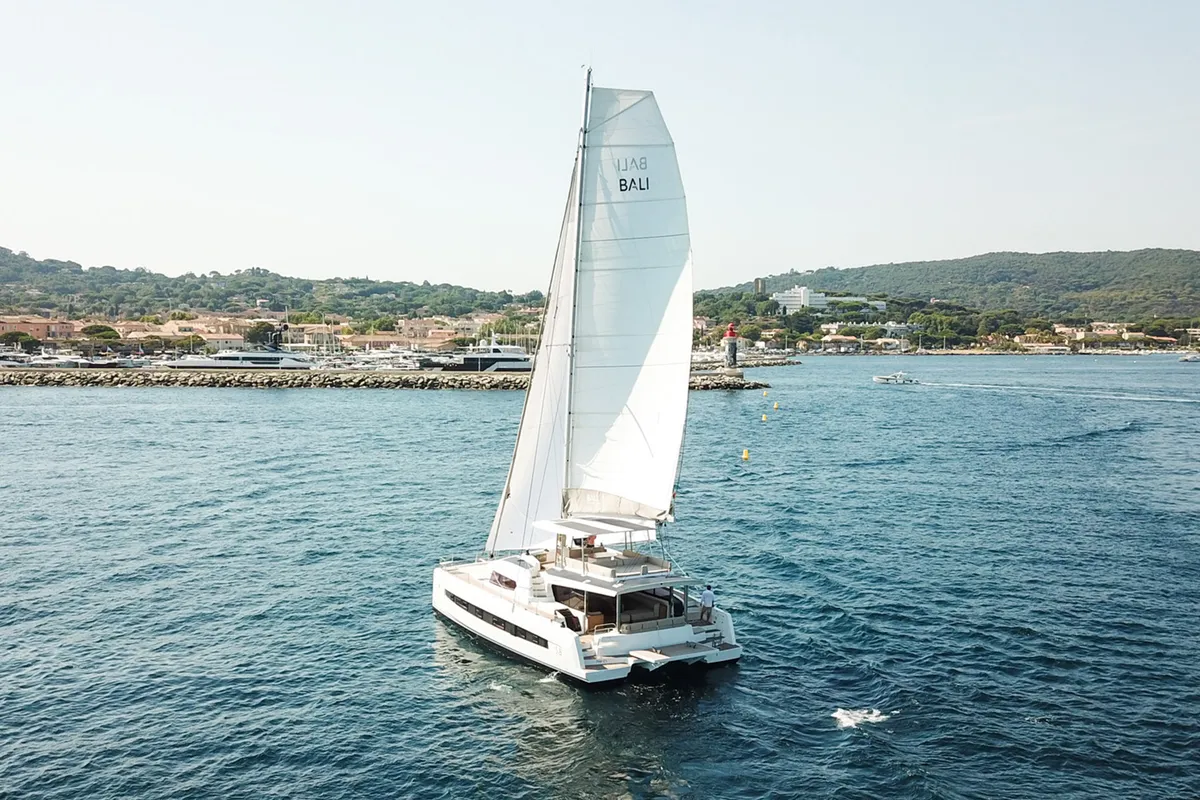 Four C'S, a Bali 5.8 - 5 + 2 cab. catamaran at Cogolin, France