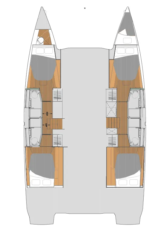 Exterior view of Mali Havana, a Fountaine Pajot Elba 45 catamaran at Stock Island, United States