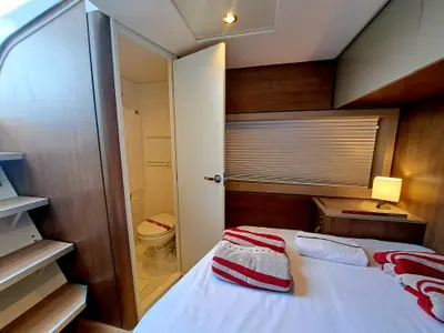 Cabin on Cancelli Del Cielo, a Bali 4.6 catamaran at Sant Antoni de Portmany, Spain