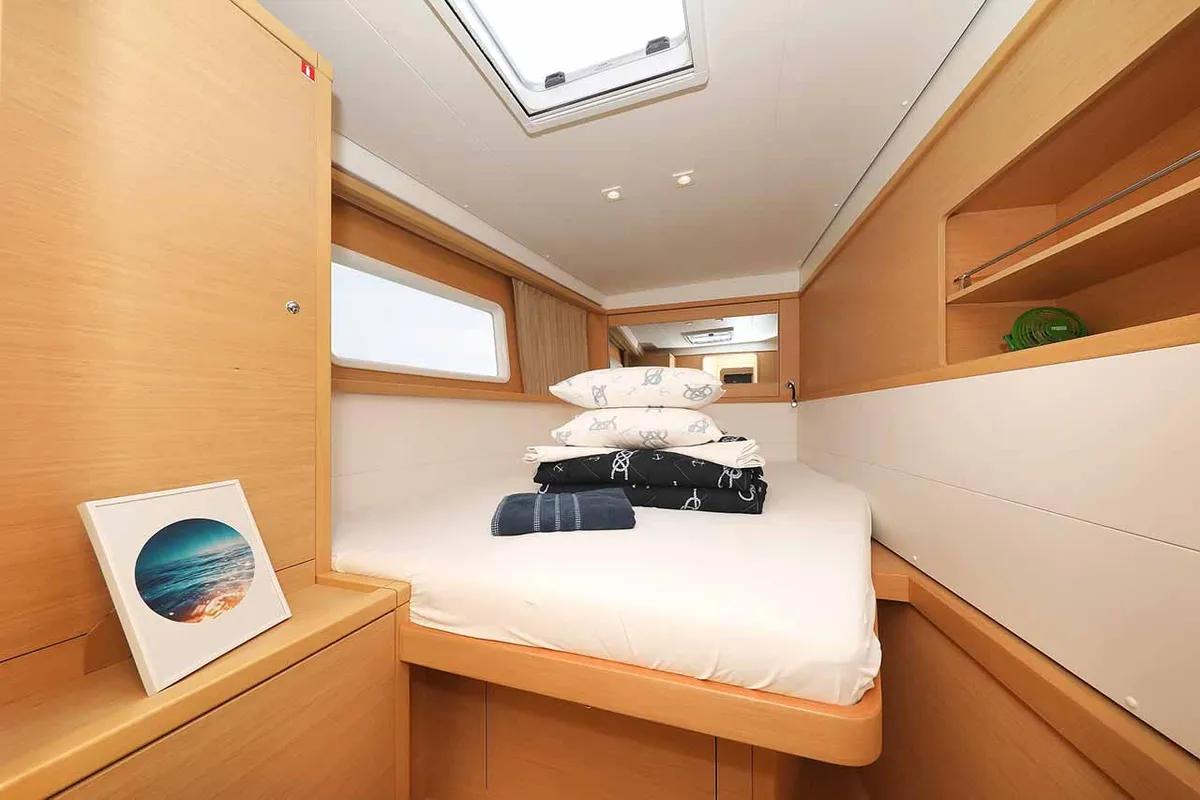 Cabin on Sunce, a Lagoon 450 F catamaran at Grad Pula, Croatia