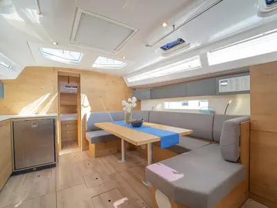 Salon of Skipper's Girl, a Elan Impression 45 sailboat at Kaštela, Croatia