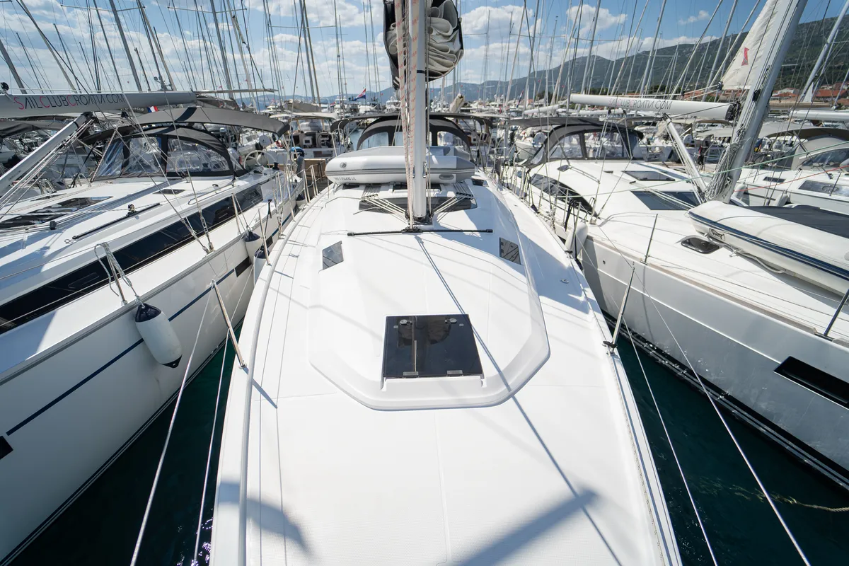 Skipper's Girl, a Elan Impression 45 sailboat at Kaštela, Croatia