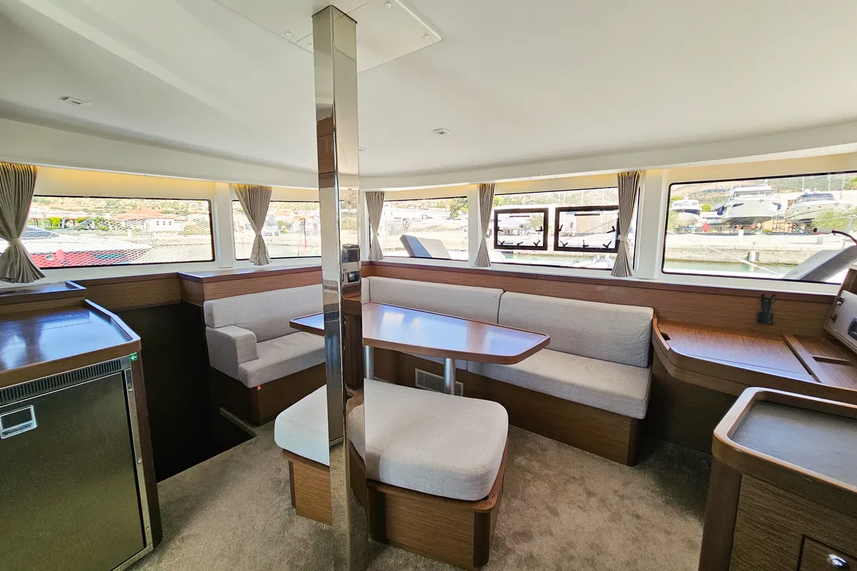 Salon of Nera, a Lagoon 42 catamaran at Seget Donji, Croatia