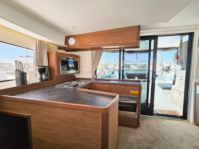 Galley of Nera, a Lagoon 42 catamaran at Seget Donji, Croatia