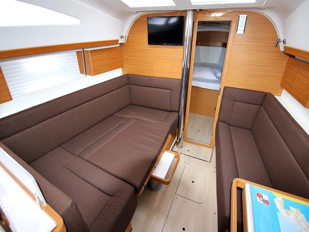 Salon of Lyra, a Elan Impression 40 sailboat at Sukošan, Croatia