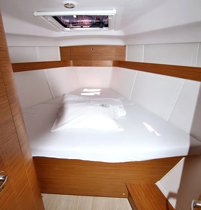Cabin on Lyra, a Elan Impression 40 sailboat at Sukošan, Croatia