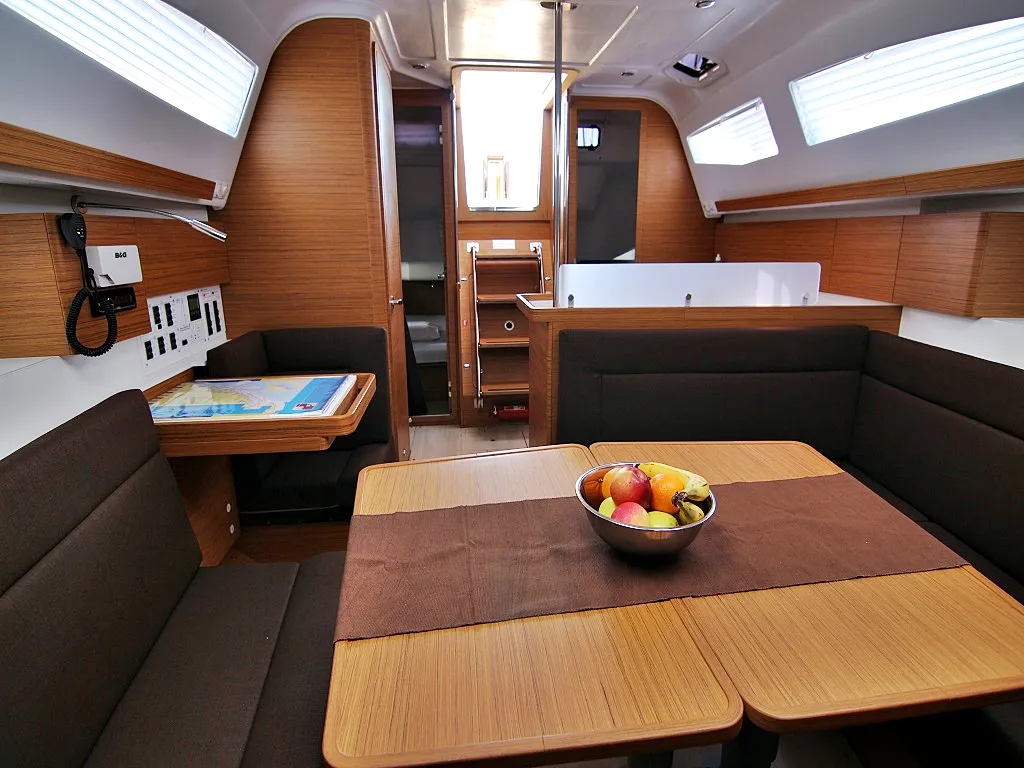 Salon of Lyra, a Elan Impression 40 sailboat at Sukošan, Croatia