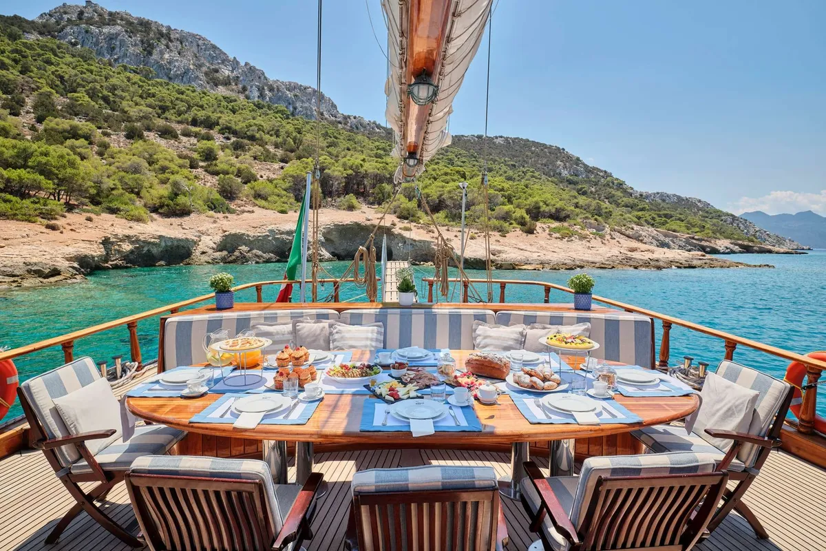 Myra, a Motor sailer sailboat at Athens, Greece