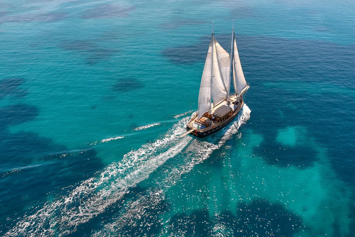 Myra, a Motor sailer sailboat at Athens, Greece