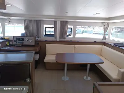 Salon of Hakuna Matata, a Lagoon 450 F catamaran at Tonnarella, Italy