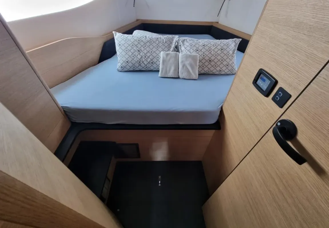 Cabin on Contessa, a Elan E6 sailboat at Punat, Croatia