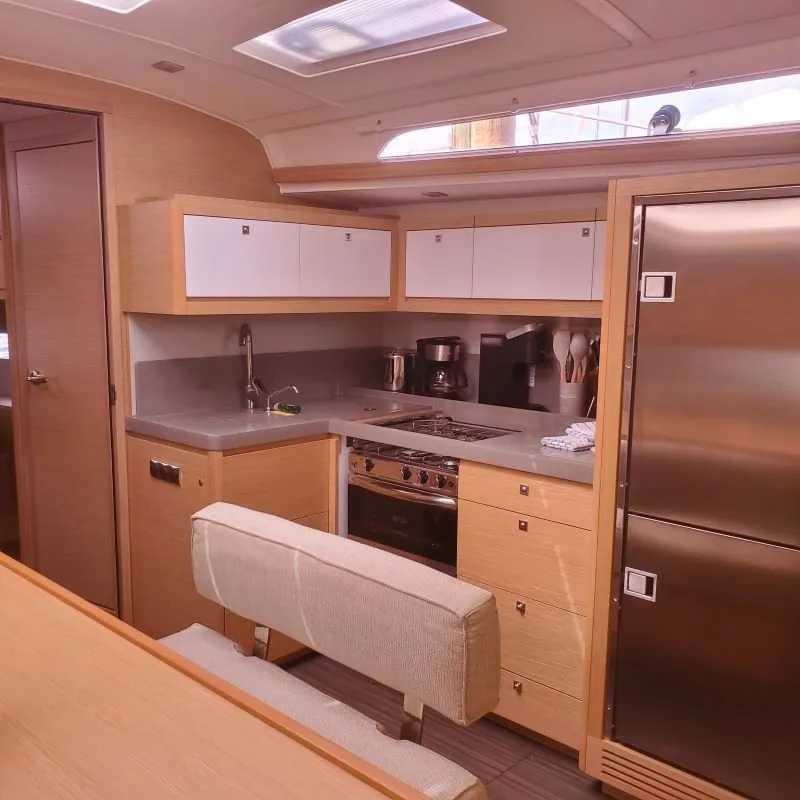 Galley of Salacia, a Dufour 470 sailboat at Charlotte Amalie, United States