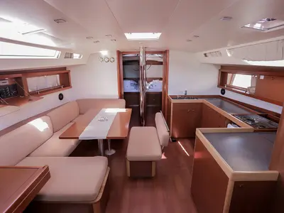 Salon of Nabucco, a Beneteau Oceanis 48 sailboat at Kaštela, Croatia