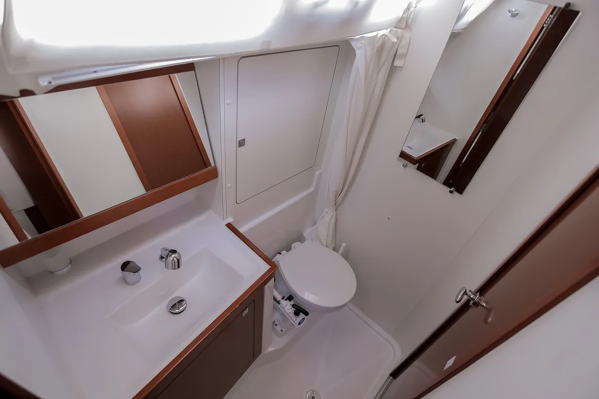 Head on Nabucco, a Beneteau Oceanis 48 sailboat at Kaštela, Croatia