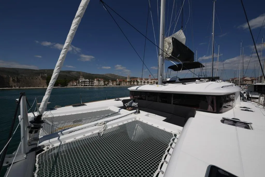 Deck of Reggae Point, a Lagoon 450 catamaran at Dubrovnik, Croatia