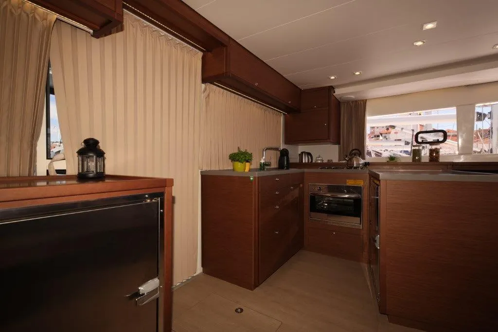 Galley of Reggae Point, a Lagoon 450 catamaran at Dubrovnik, Croatia