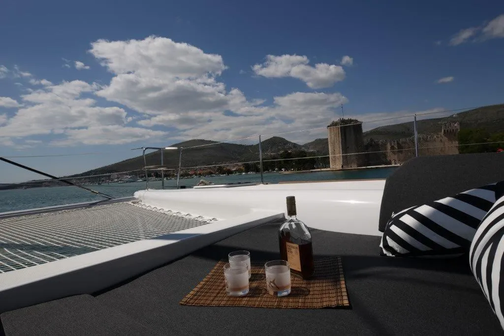 Deck of Reggae Point, a Lagoon 450 catamaran at Dubrovnik, Croatia
