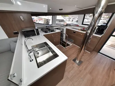 Galley of Jako 2, a Bali 4.6 catamaran at Zadar, Croatia
