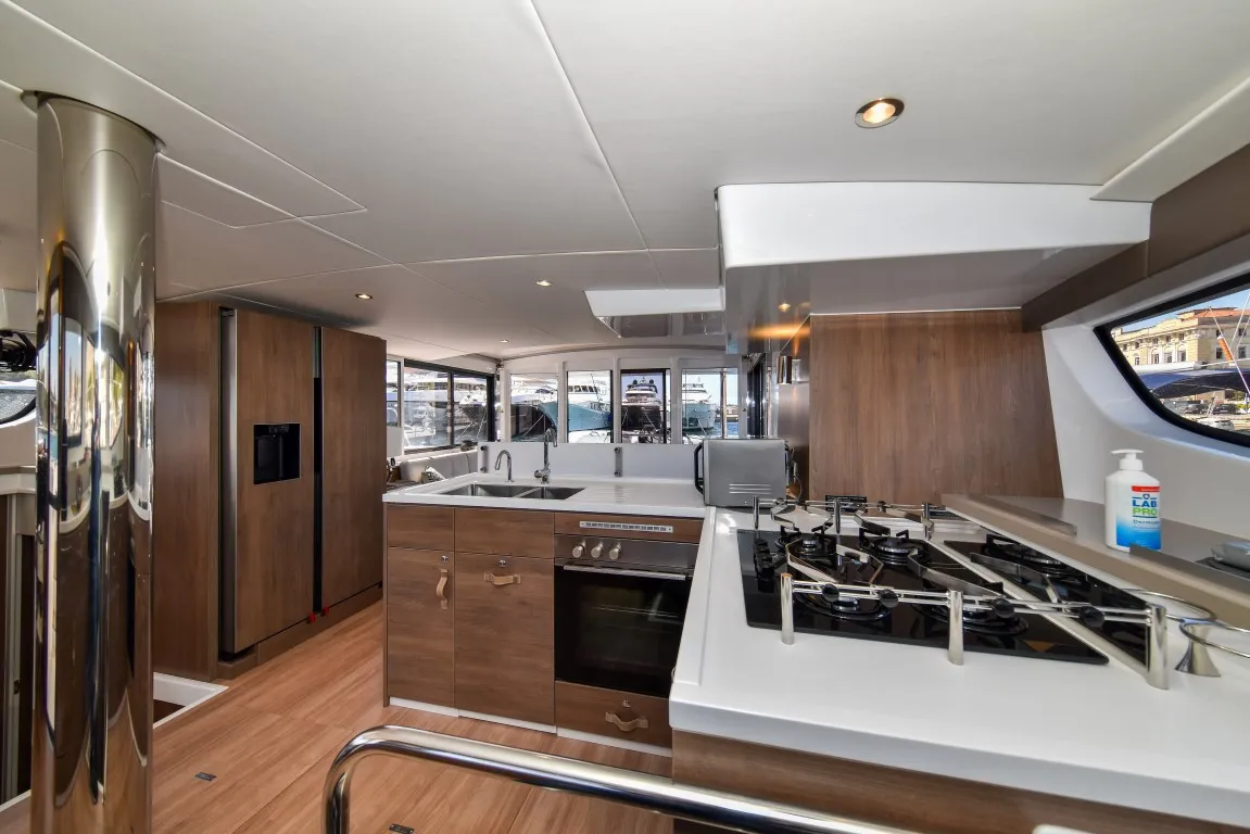 Galley of Jako 2, a Bali 4.6 catamaran at Zadar, Croatia