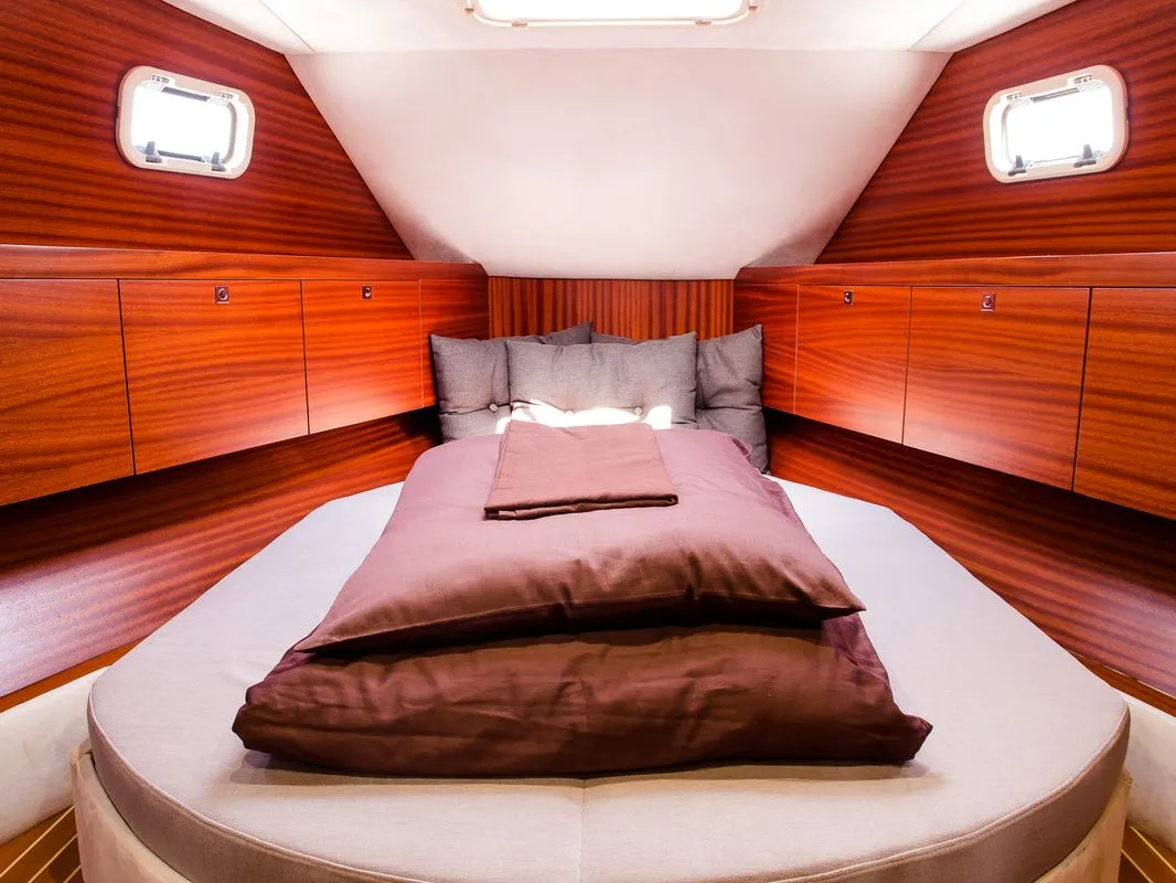 Cabin on Nautiner 40.2 AFT #2, a Nautiner 40.2 AFT motorboat at Wilkasy, Poland
