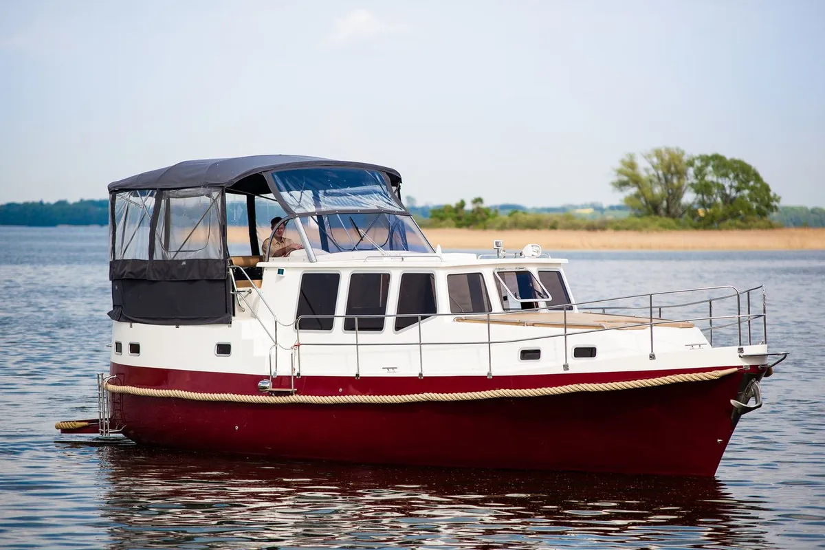 Exterior view of Nautiner 40.2 AFT #2, a Nautiner 40.2 AFT motorboat at Wilkasy, Poland