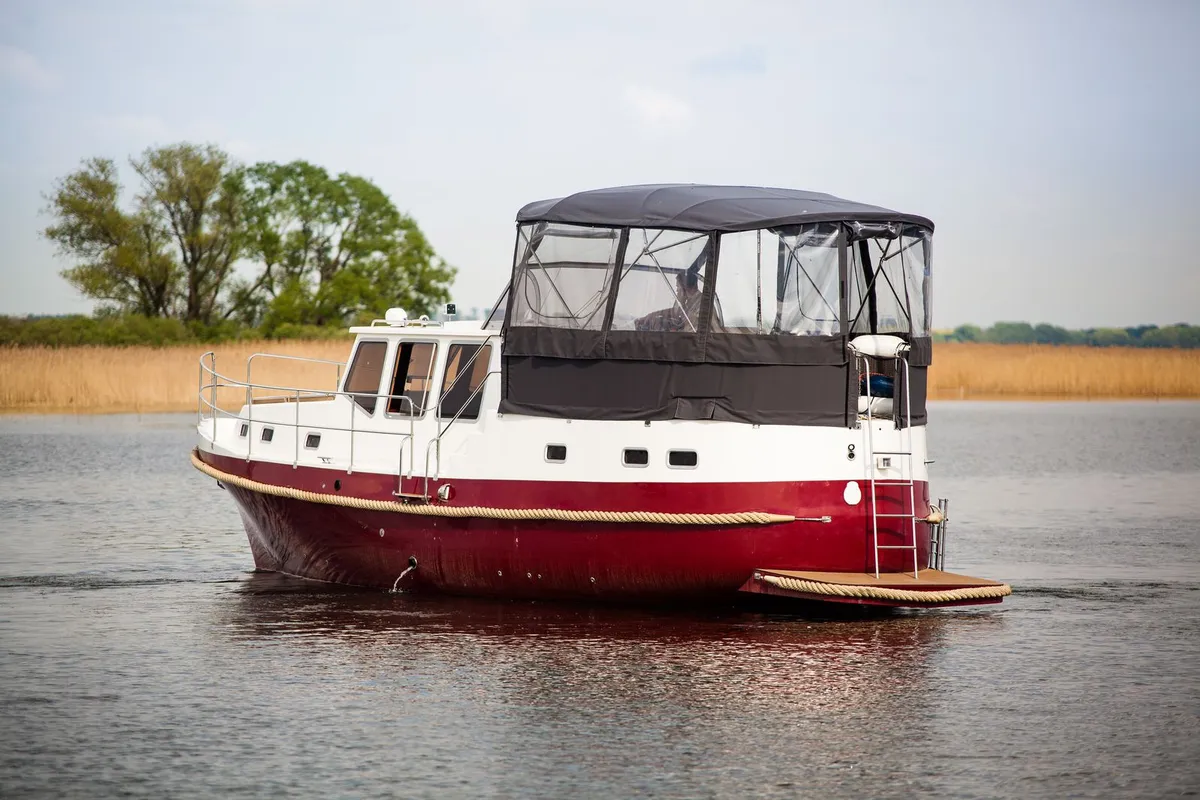 Exterior view of Nautiner 40.2 AFT #2, a Nautiner 40.2 AFT motorboat at Wilkasy, Poland