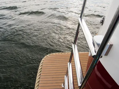 Deck of Nautiner 40.2 AFT #2, a Nautiner 40.2 AFT motorboat at Wilkasy, Poland