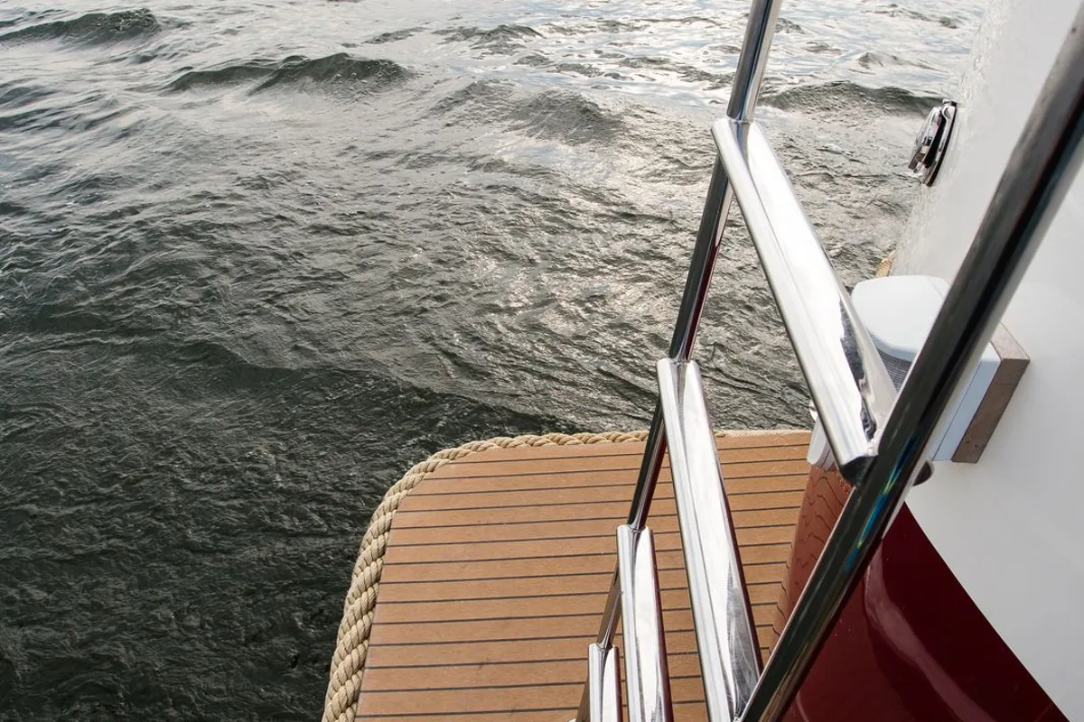 Deck of Nautiner 40.2 AFT #2, a Nautiner 40.2 AFT motorboat at Wilkasy, Poland