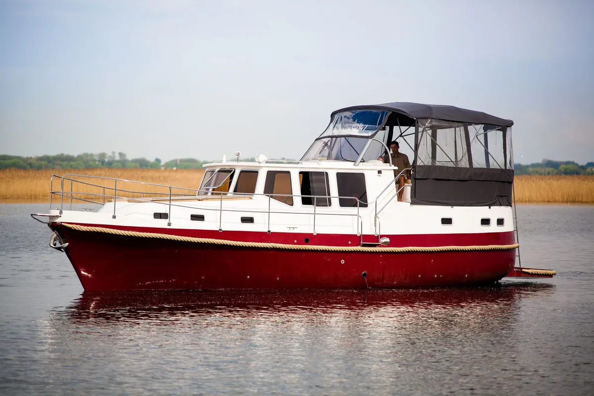 Exterior view of Nautiner 40.2 AFT #2, a Nautiner 40.2 AFT motorboat at Wilkasy, Poland
