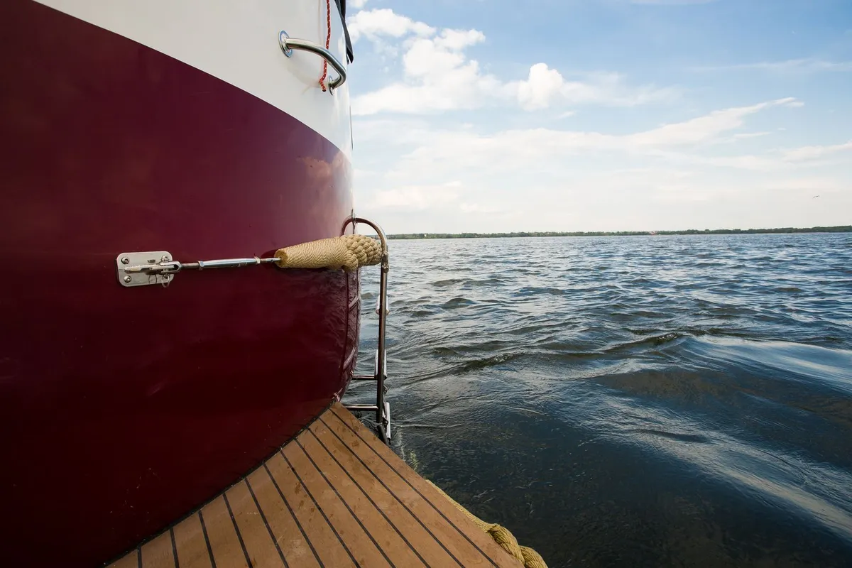 Deck of Nautiner 40.2 AFT #2, a Nautiner 40.2 AFT motorboat at Wilkasy, Poland