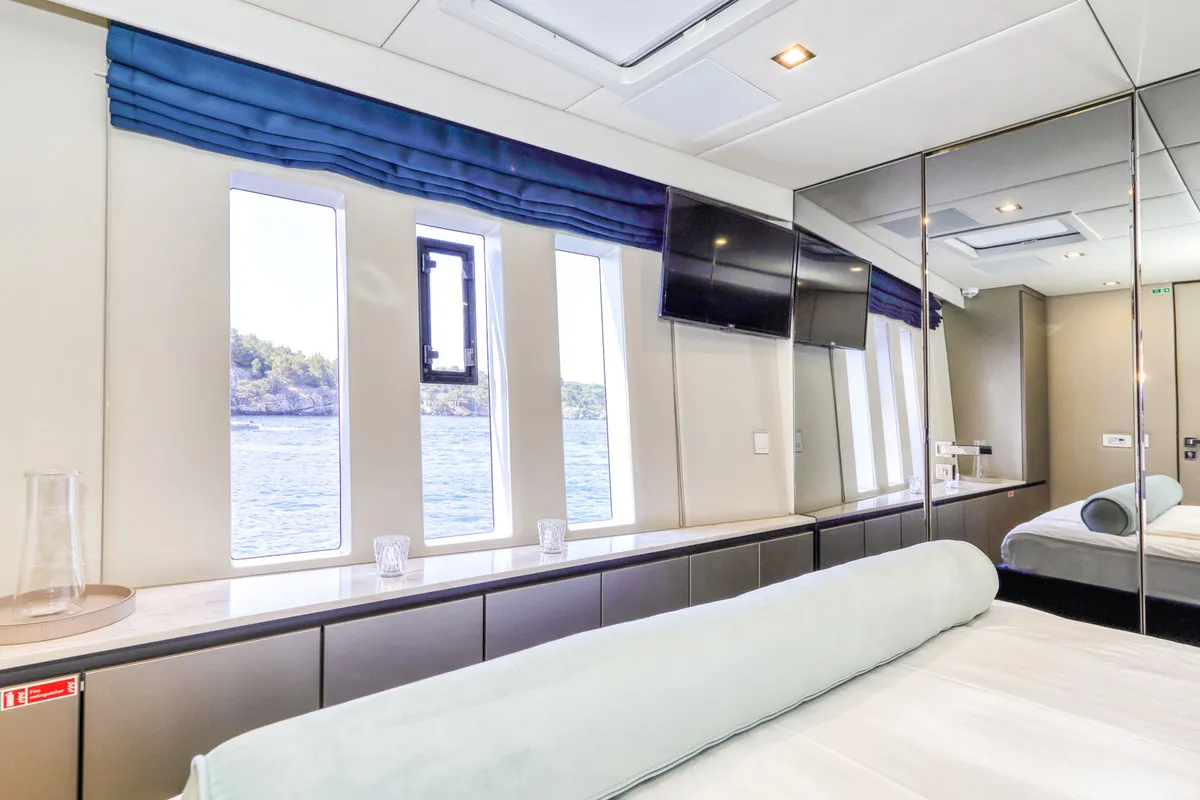 Cabin on Honeybird, a Sunreef 80 catamaran at Šibenik, Croatia