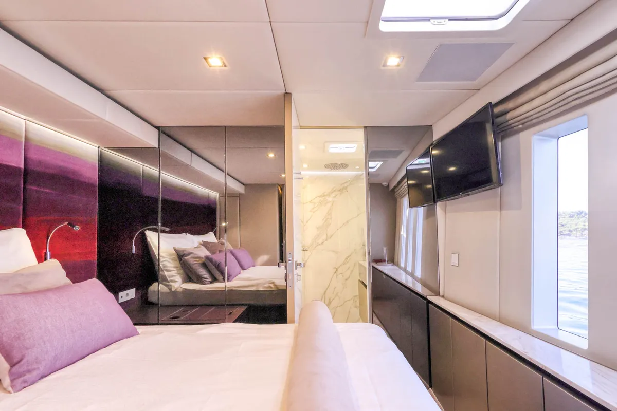 Cabin on Honeybird, a Sunreef 80 catamaran at Šibenik, Croatia