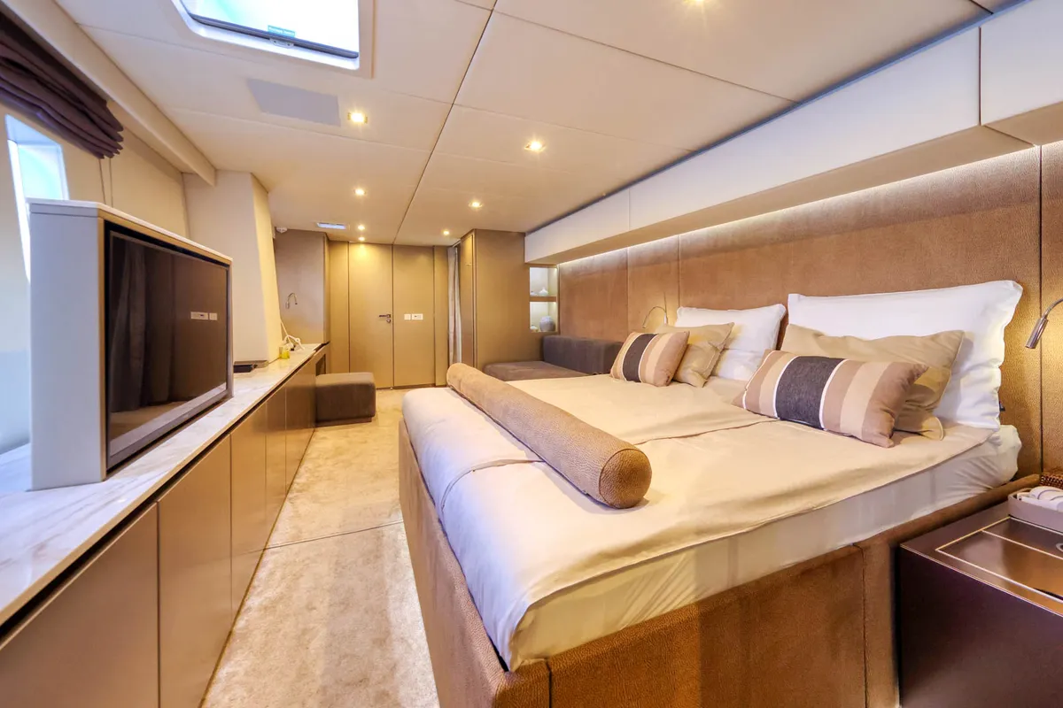 Cabin on Honeybird, a Sunreef 80 catamaran at Šibenik, Croatia