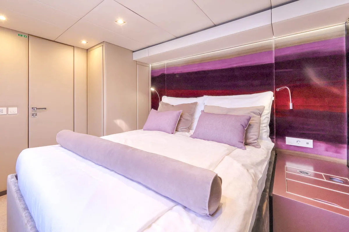Cabin on Honeybird, a Sunreef 80 catamaran at Šibenik, Croatia