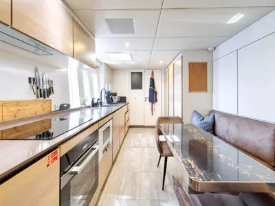 Galley of Honeybird, a Sunreef 80 catamaran at Šibenik, Croatia