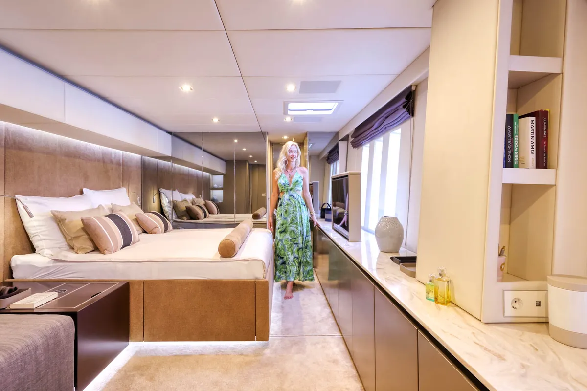 Cabin on Honeybird, a Sunreef 80 catamaran at Šibenik, Croatia