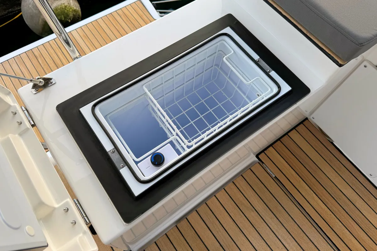 Deck of Sabina, a Bavaria C46 sailboat at Pula, Croatia