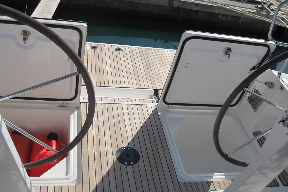 Marina, a Bavaria Cruiser 41 sailboat at Capo d'Orlando, Italy